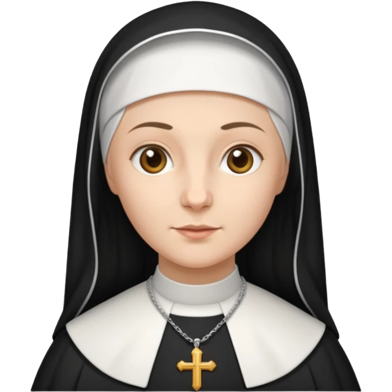 Catholic nun in traditional habit emoji