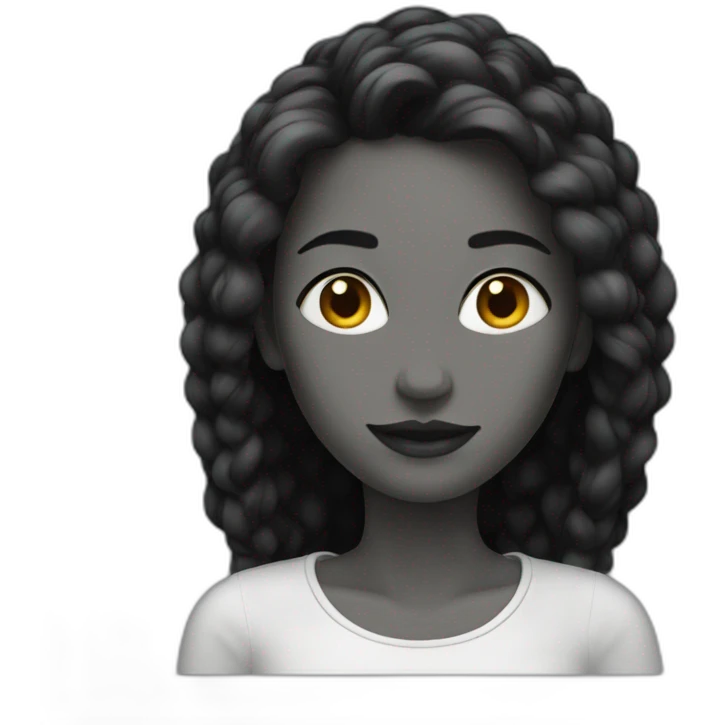 Tête de femme noir emoji