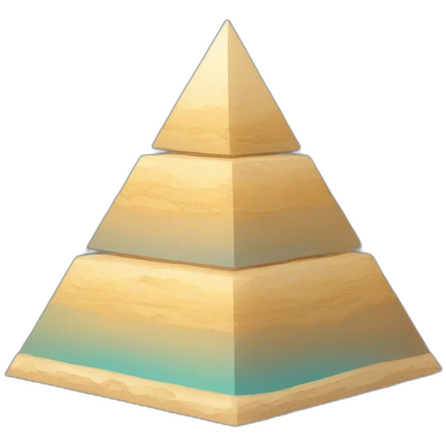 Pyramid made by layering brains emoji