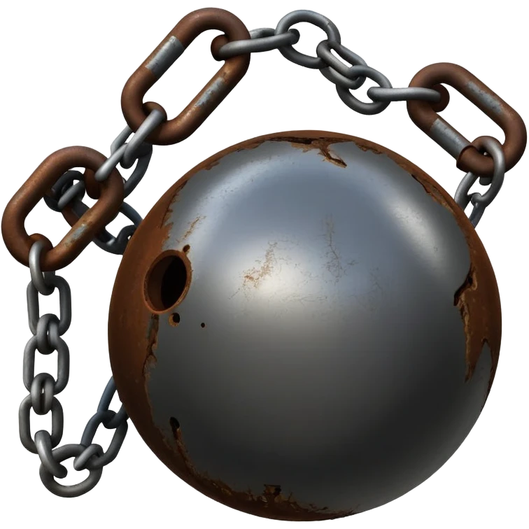 Ball and chain emoji