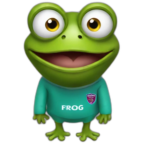 Frog as West Ham fan emoji