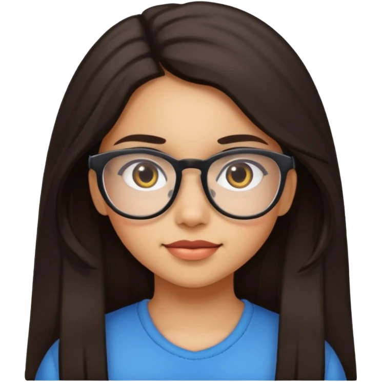 Hispanic girl with glasses emoji