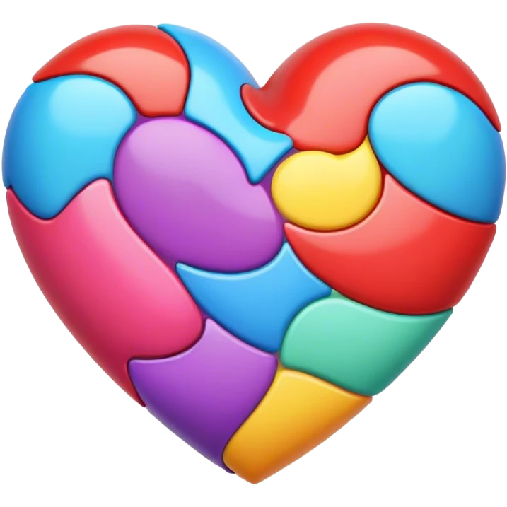 Coeur multicolore  emoji