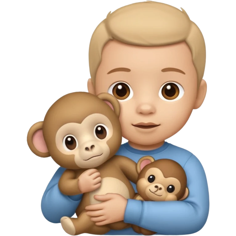 Baby with Monkey. emoji