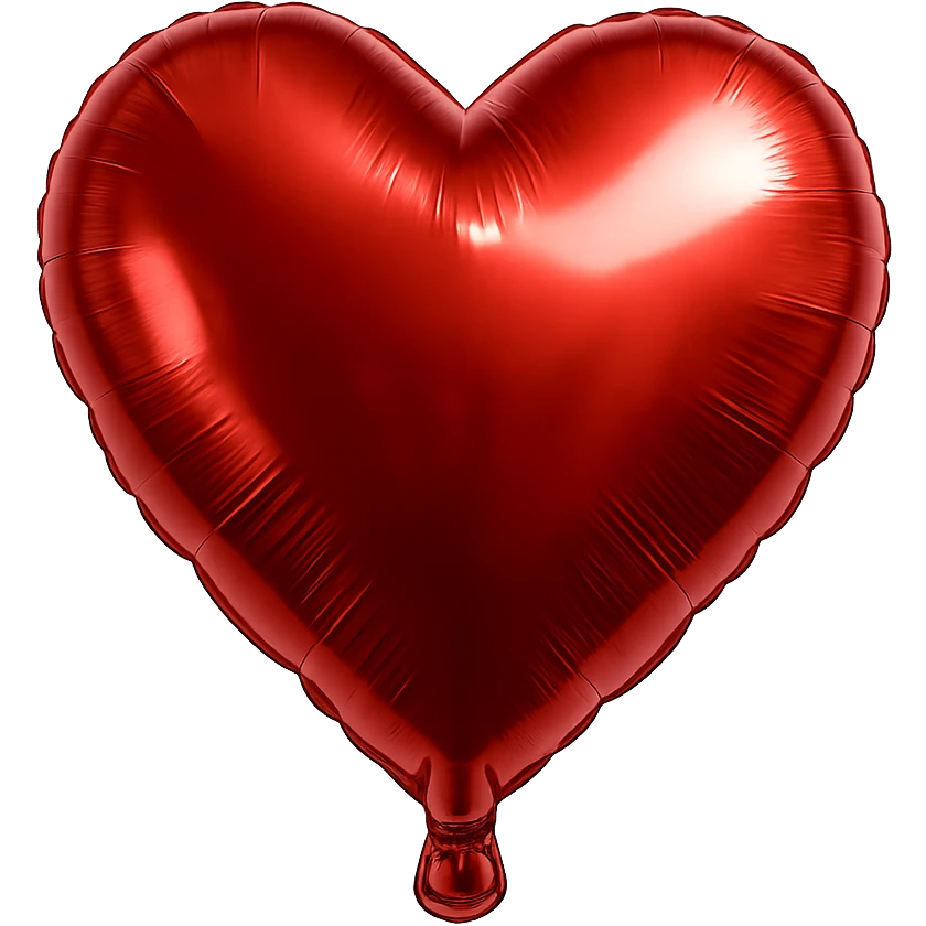 heart-shaped balloon, no background emoji