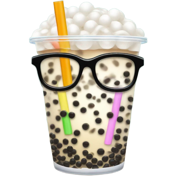 boba with glasses  emoji