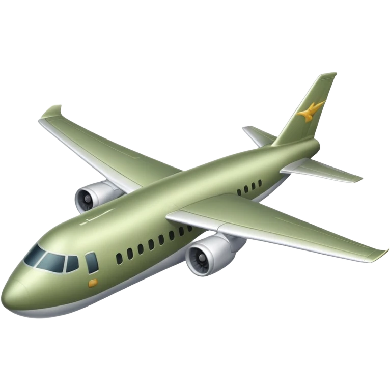 Pale olive airplane emoji