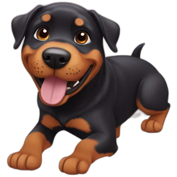 Rottweiler-Happy emoji