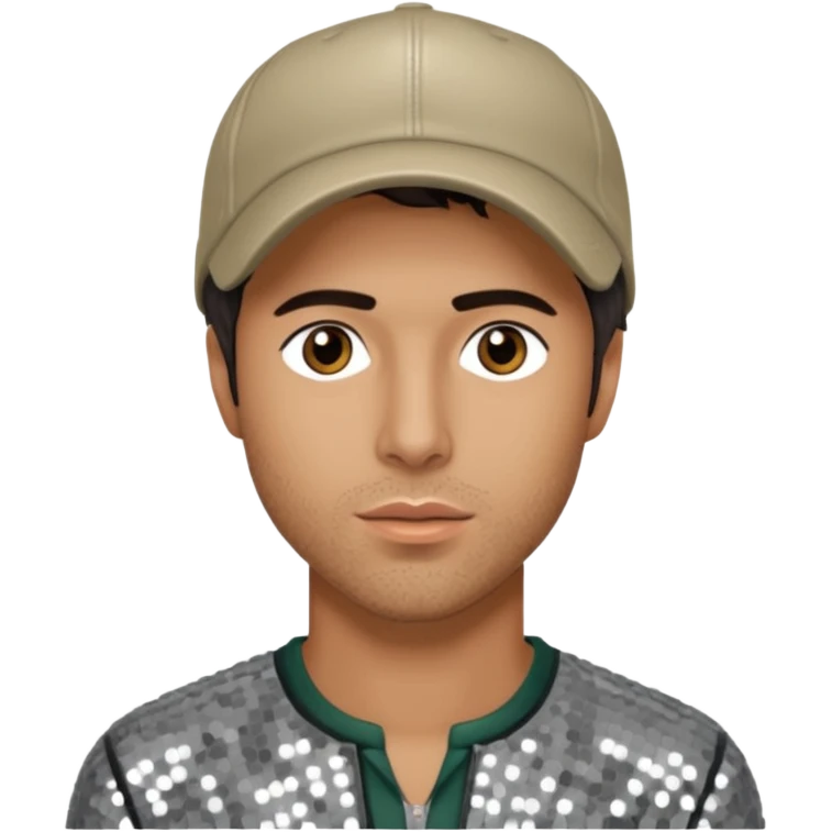 Enrique Iglesias with gray sequin outfit emoji