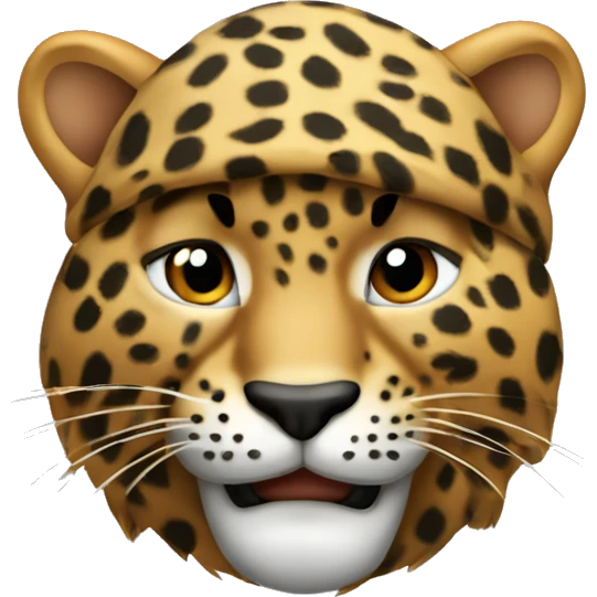 Leopard verkleidet als Pirat  emoji