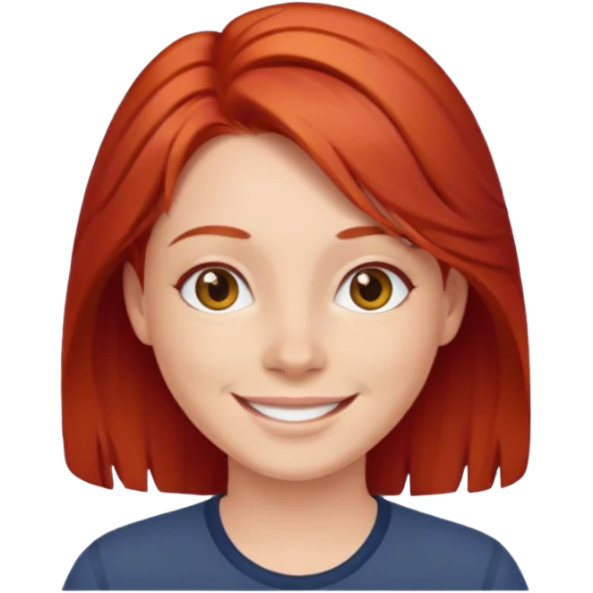 relaxed (red hair) emoji