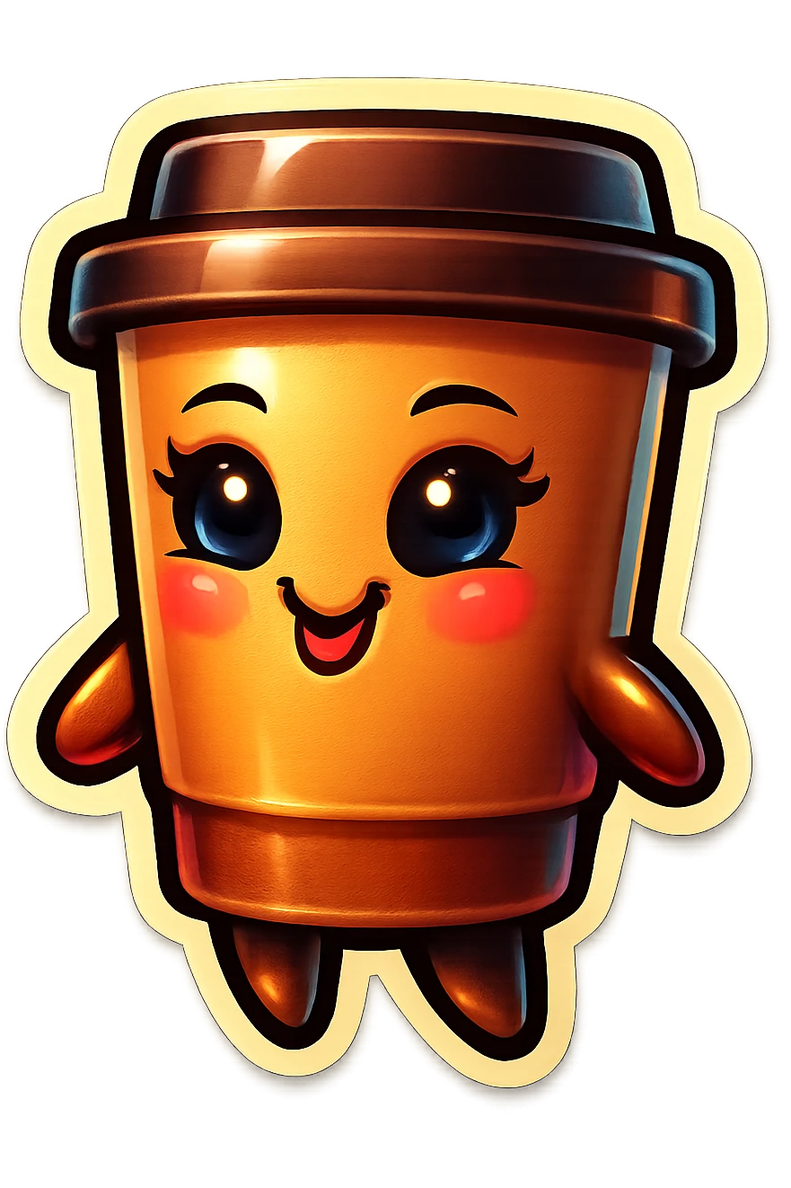 Tall coffee cup, sexy, flirty emoji