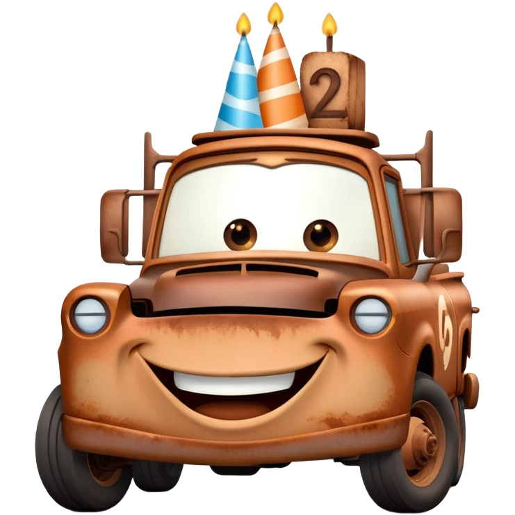 Tow mater saying happy birthday  emoji