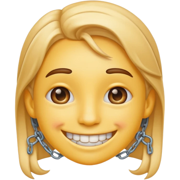 Emoji sonriente con brackes emoji
