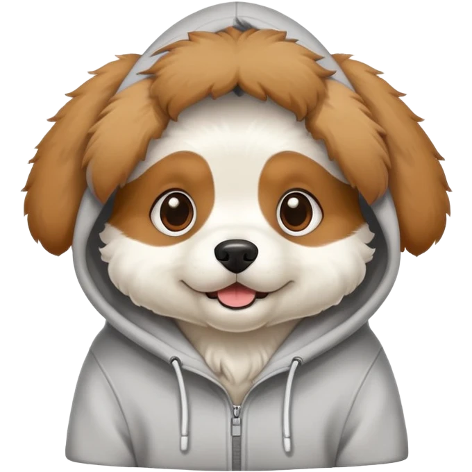 dog wearing a hoodie emoji