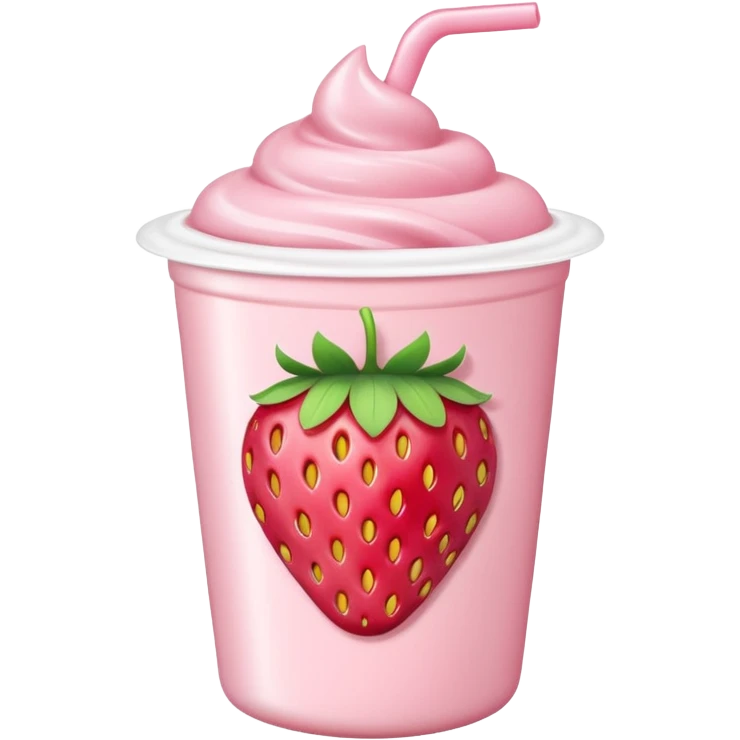  Strawberry Yogurt cup emoji