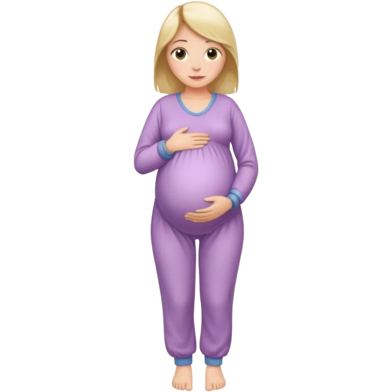 беременная девушка в полный рост в пижаме c cthltxrfvb emoji