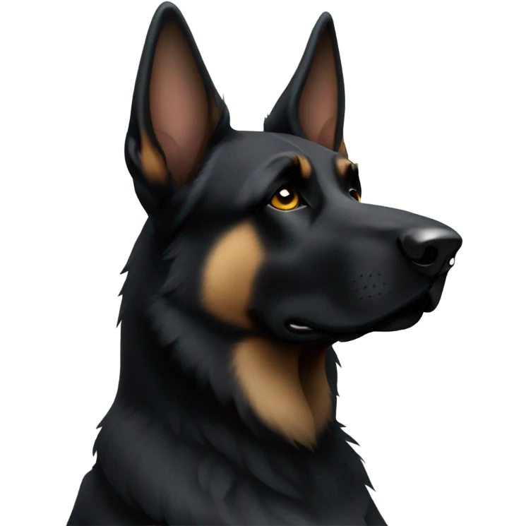 Black German Shepard emoji