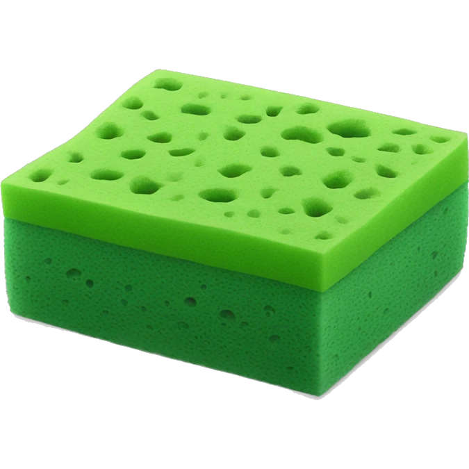 green flat square dish sponge emoji