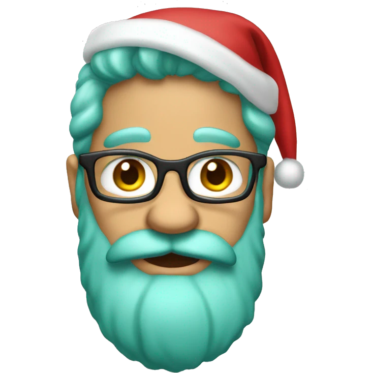teal haired santa claus emoji