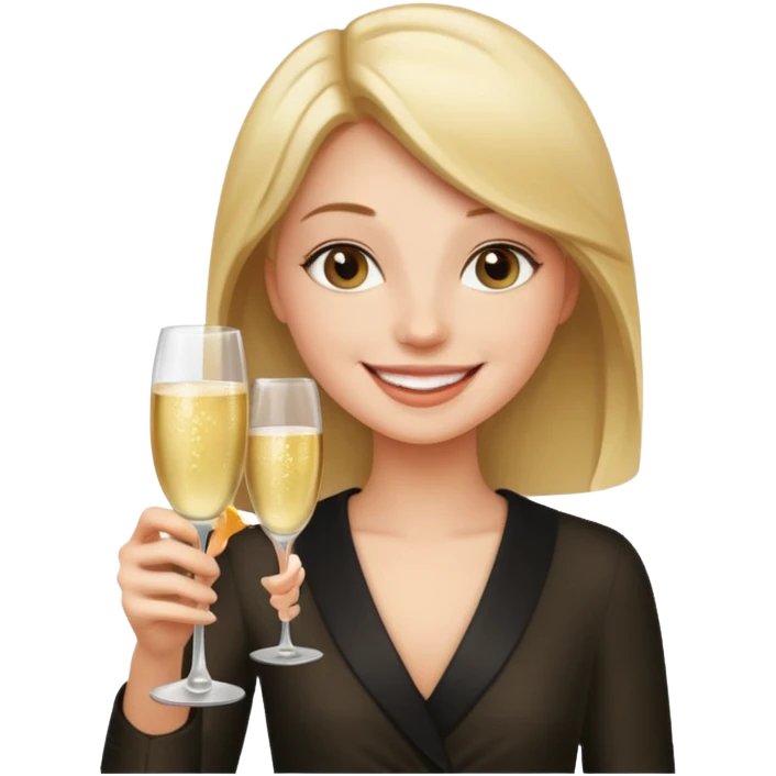girl with Champagne glass emoji