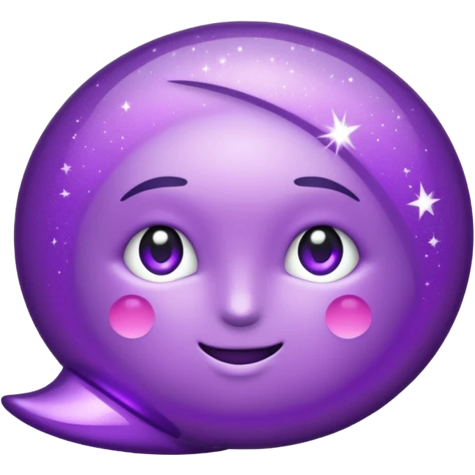 glitter purple and cian pin emoji