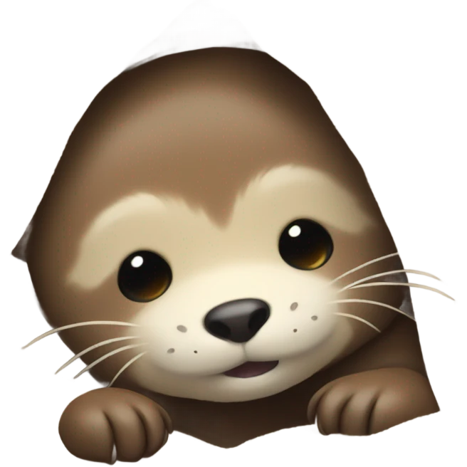 Otter in a blanket emoji