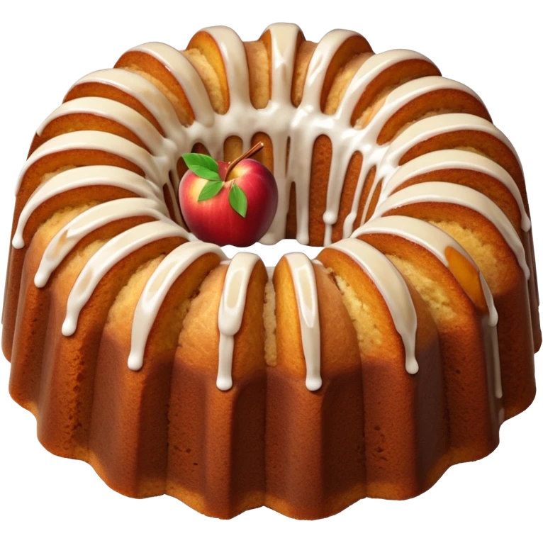 Sliced apple Bundt cake emoji
