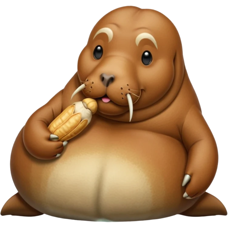 walrus holding peanut emoji