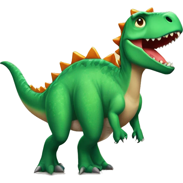 Dinosaurio navideño emoji