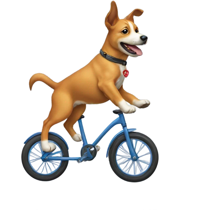 Dog on a unicycle  emoji