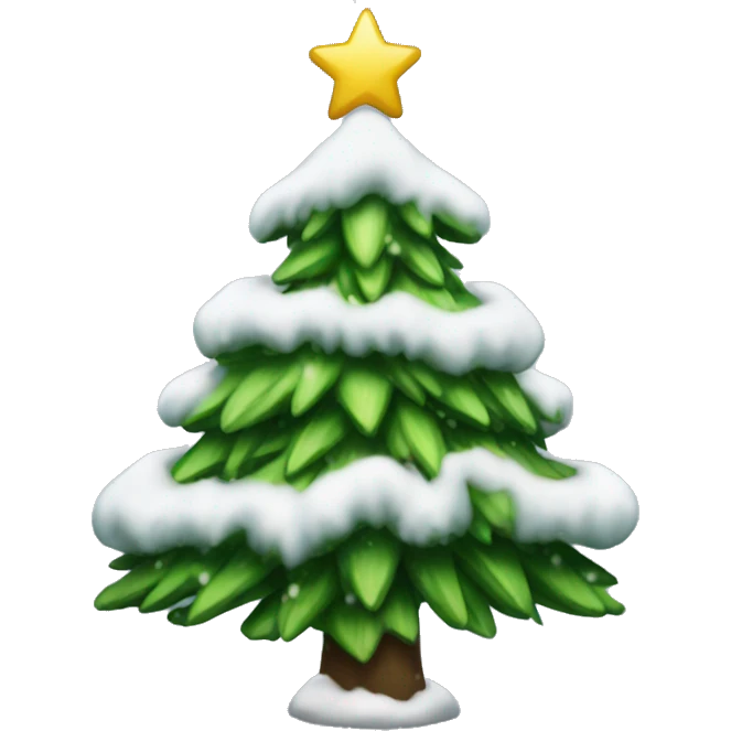 Christmas tree with snow on it  emoji