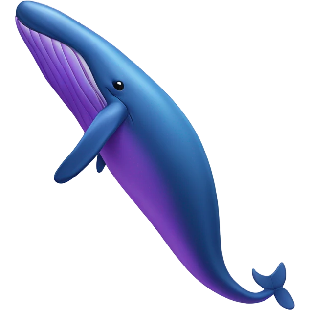 Blue whale purple happy emoji