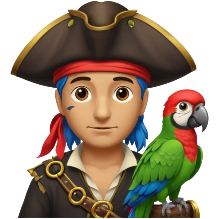 pirate and parrot emoji