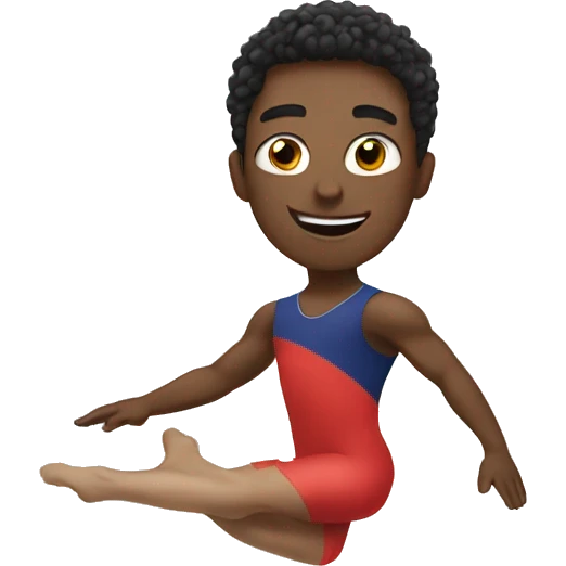 Colin doing gymnastics emoji