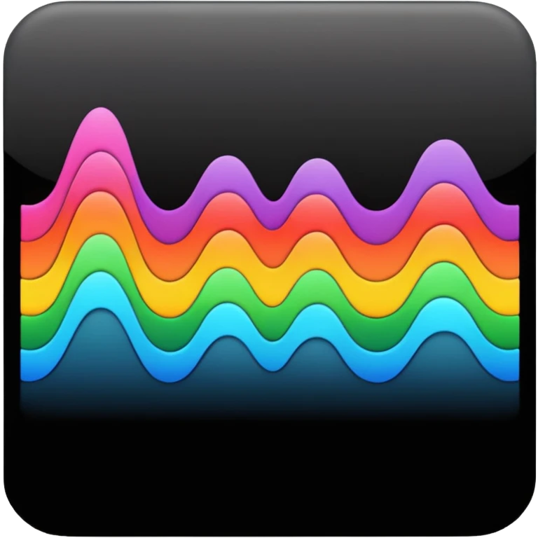 audio spectrum, the spectrum is black emoji