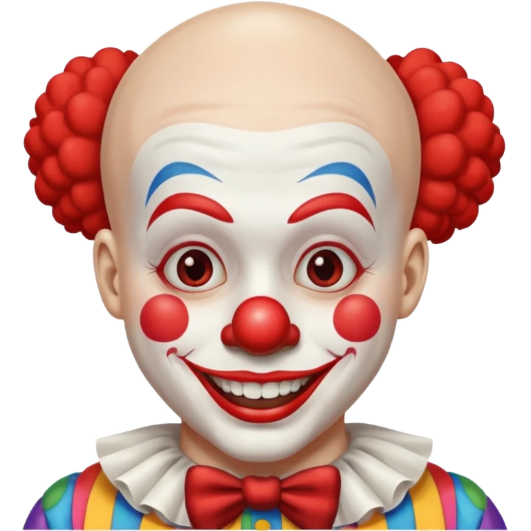 Clown bald  emoji
