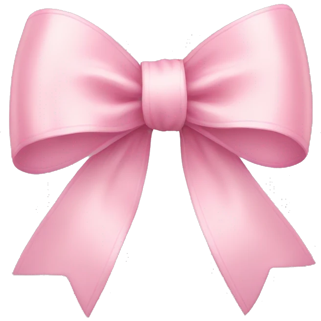 light pink ribbon bow emoji