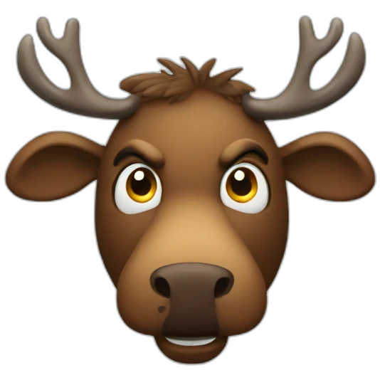 Angry moose emoji