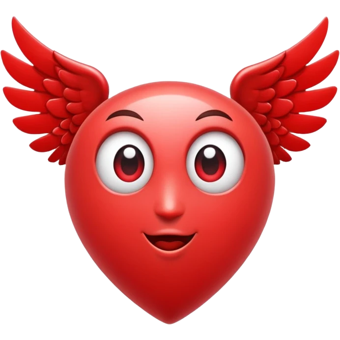 Heart with wings and hearteyes emoji