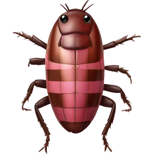 pink checkered cockroach emoji