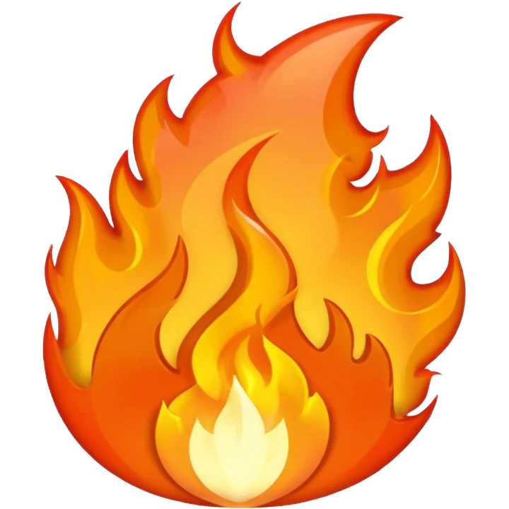 chrome orange fire  emoji
