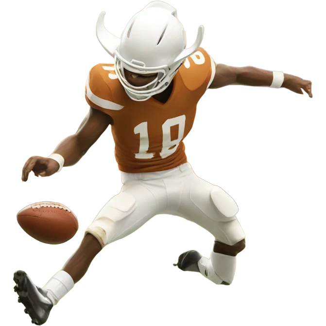 Longhorn kicking a field goal emoji