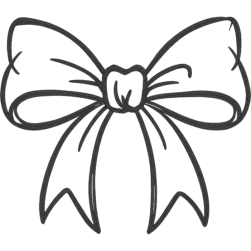 red gothic bow emoji