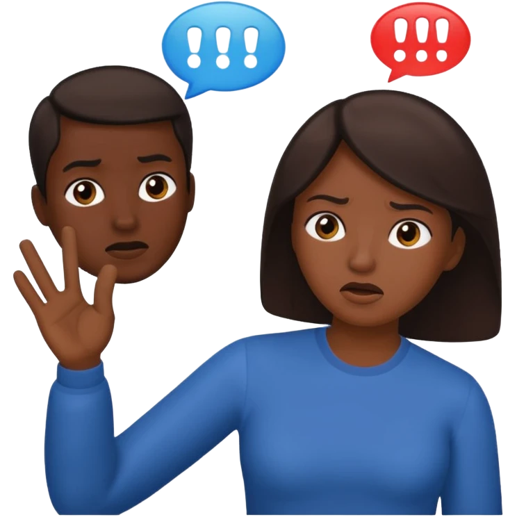 Someone lessening someone else’s conversation  emoji