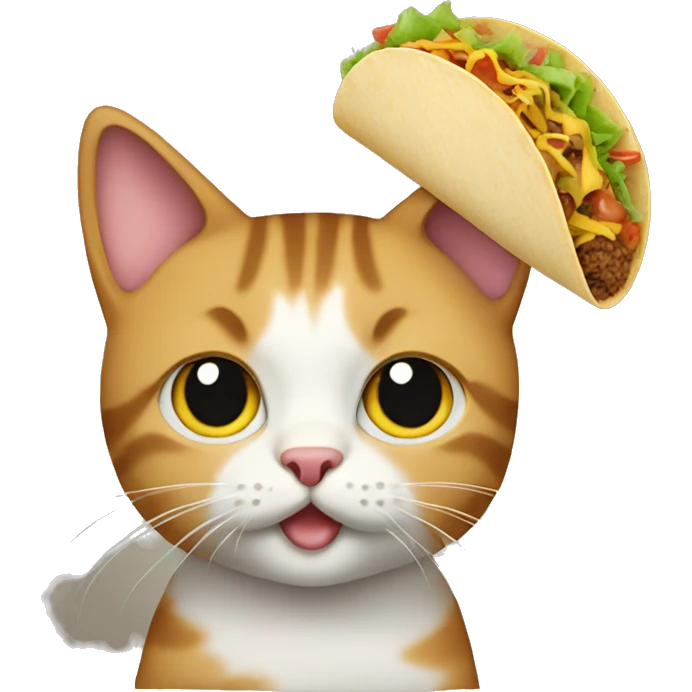 cat with taco emoji