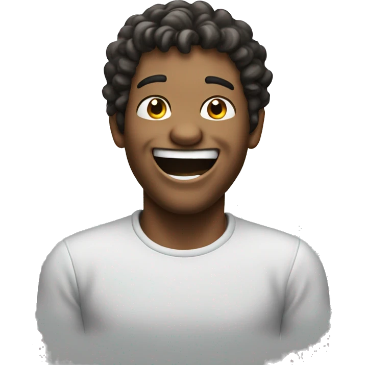 dumb guy laughing emoji