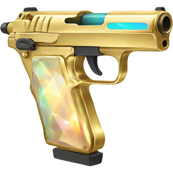 opal crystal gold gun emoji