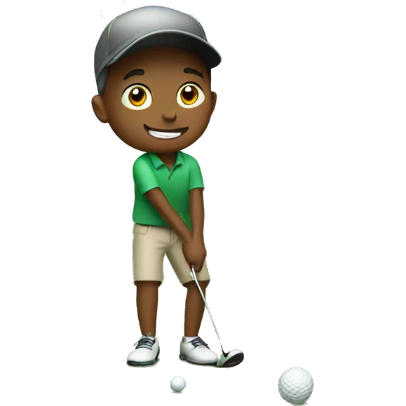 boy Playing golf emoji