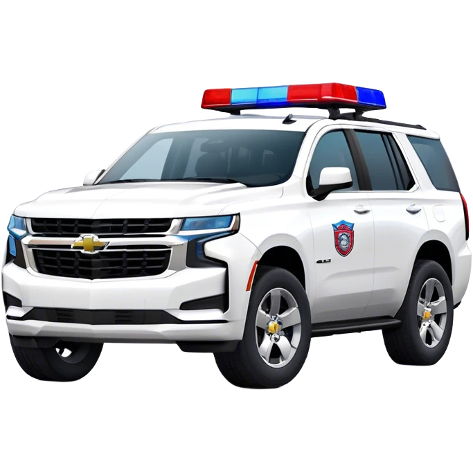 Emergency Response SUV - Chevrolet Tahoe (Model Year: 2021) (Iconic colour: White with red/blue sirens) emoji